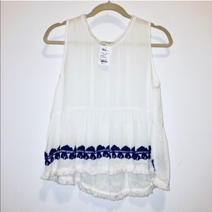 NWT Summer Embroidered Top